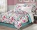 My Room Peace Out Girls Comforter Set With Bedskirt, Teal, Full