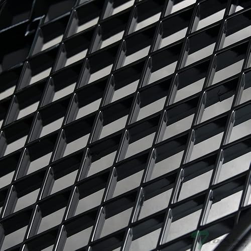 Miniatura 7 de 7422455097009 Compatible con Ford Mustang GT 2005-2009 Faros delanteros cromados con halo LED + rejilla de parachoques delantero de malla negra