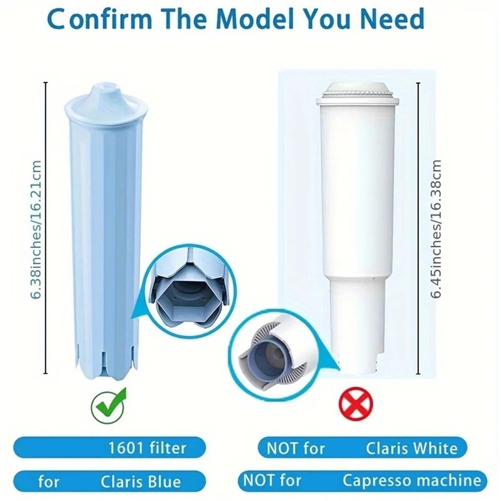 Cartucho De Filtro De Agua De Repuesto, Compatible Con Jura, Clearyl Blue ENA3 ENA5 J6 J9 J95, Accesorio For Máquina De Café(4pcs)