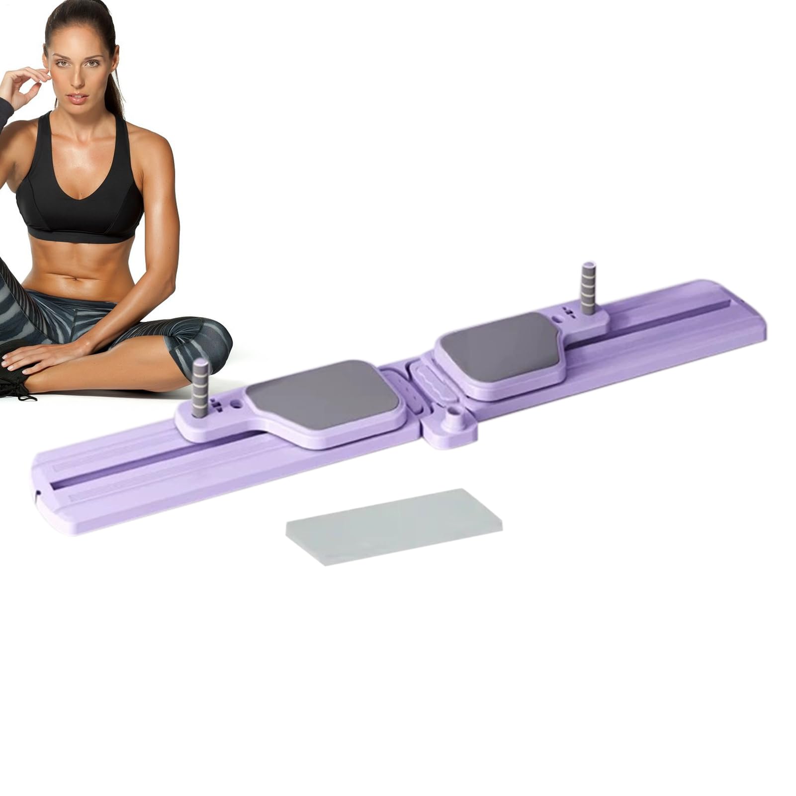 Ski-Maschine, Split Ski Exerciser, 140 x 14 cm, Heimfitnessausrüstung, Full Body Slimming Workout, kompaktes Low Design für Indoor Cardio, Pilates, Yoga, Rehab, Fitnessstudio, Apartment