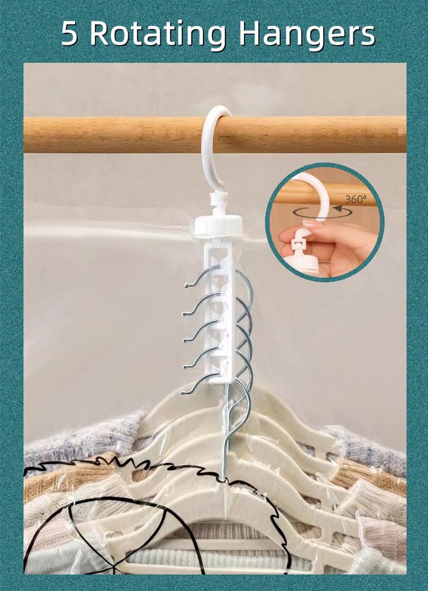 Hanging Vacuum Space Saver Bags 6 Pack, Closet Organizer Storage Bags, Vacuum Seal Clear Bags for Clothes, Suits, Dress or Jackets