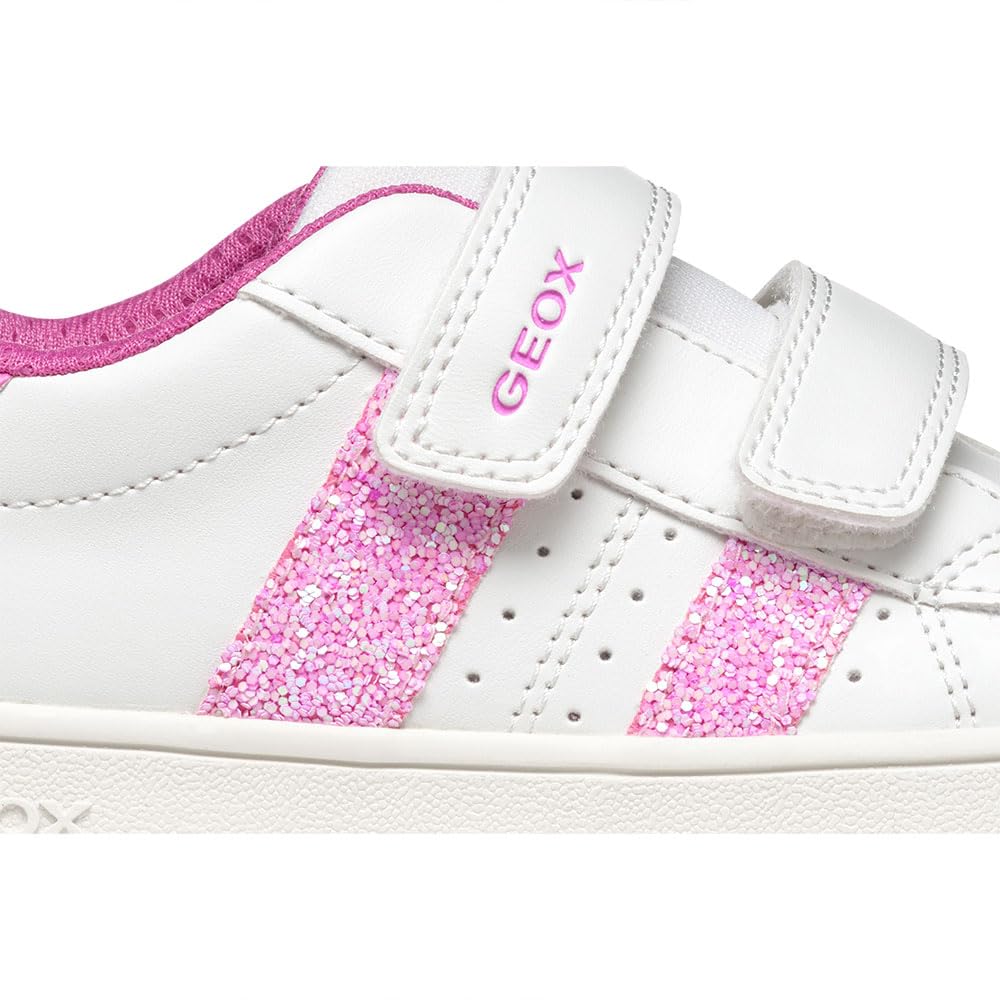 Geox - J ECLYPER Girl A, Zapatillas Niñas, White/Fuchsia,