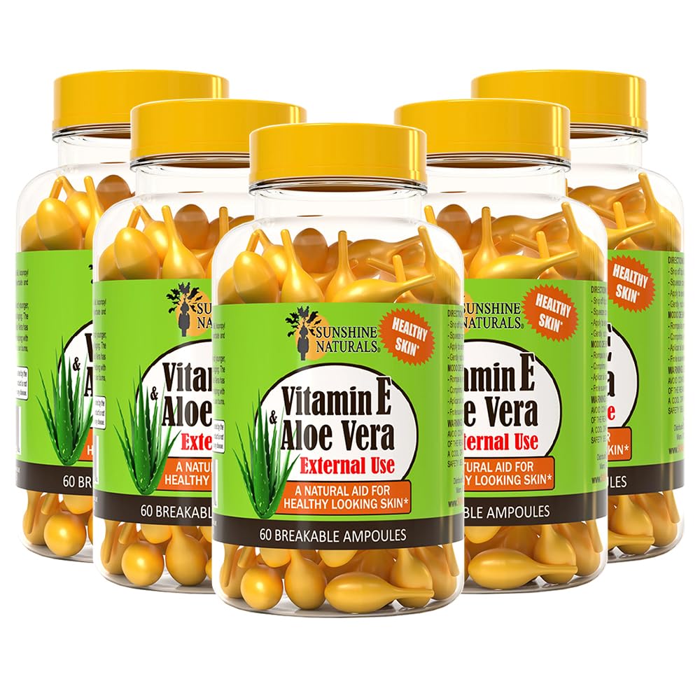 Sunshine Naturals Hidratante de Vitamina E e Aloe Vera, 300 unidades