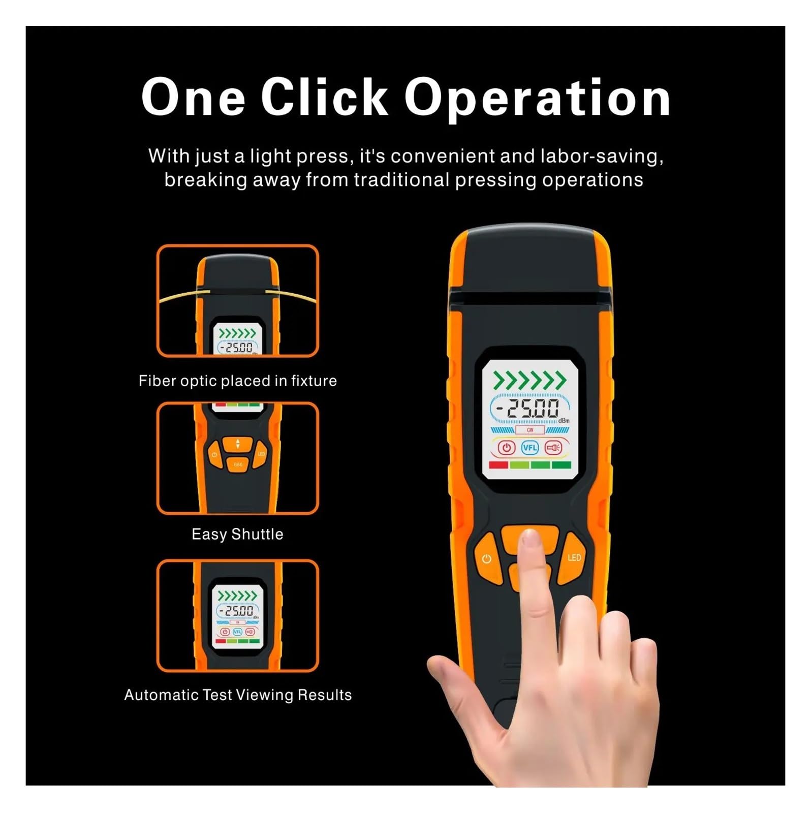 Glasfasertester One Step Electric Fiber Optic Identifier Live Fiber Optical Detector Mit Visueller Fehlerortung In 850–1700 Nm SM MM Stabile Lichtdurchlässigkeit