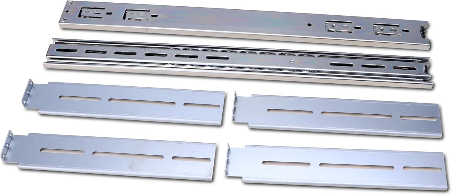 Rosewill Sliding Chassis Rail Kit for 2U to 5U Chassis (Adjustable 20" to 33.5" Depth) 3-Section for Server Chassis/Server Case/Rackmount Case - RSV-RL20LH