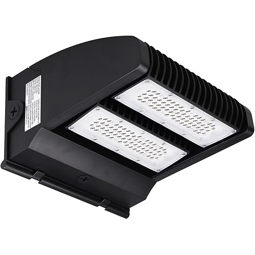 dephen 120W LED Wall Pack Light with Photocell - 5000K 16200LM Rotatable Up Down Sconce, IP65 Dusk to Dawn Outdoor Flood Lighting Fixture for Building Store, UL-Listed