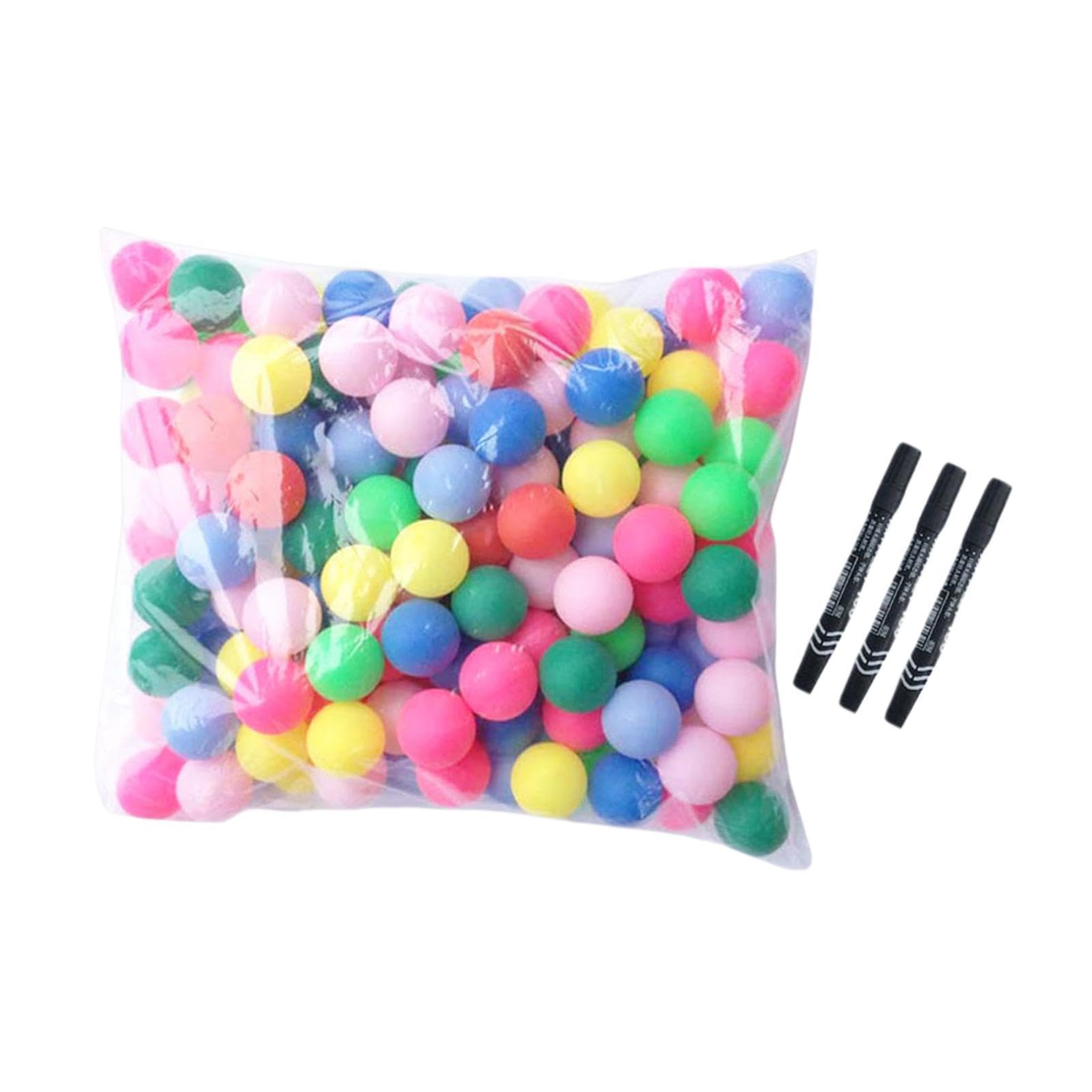 Colaxi 50x Raffle Balls Bingo Balls Colorful Replacement Multipurpose DIY Lottery Balls Small for Party Supplies Carnival Game Night