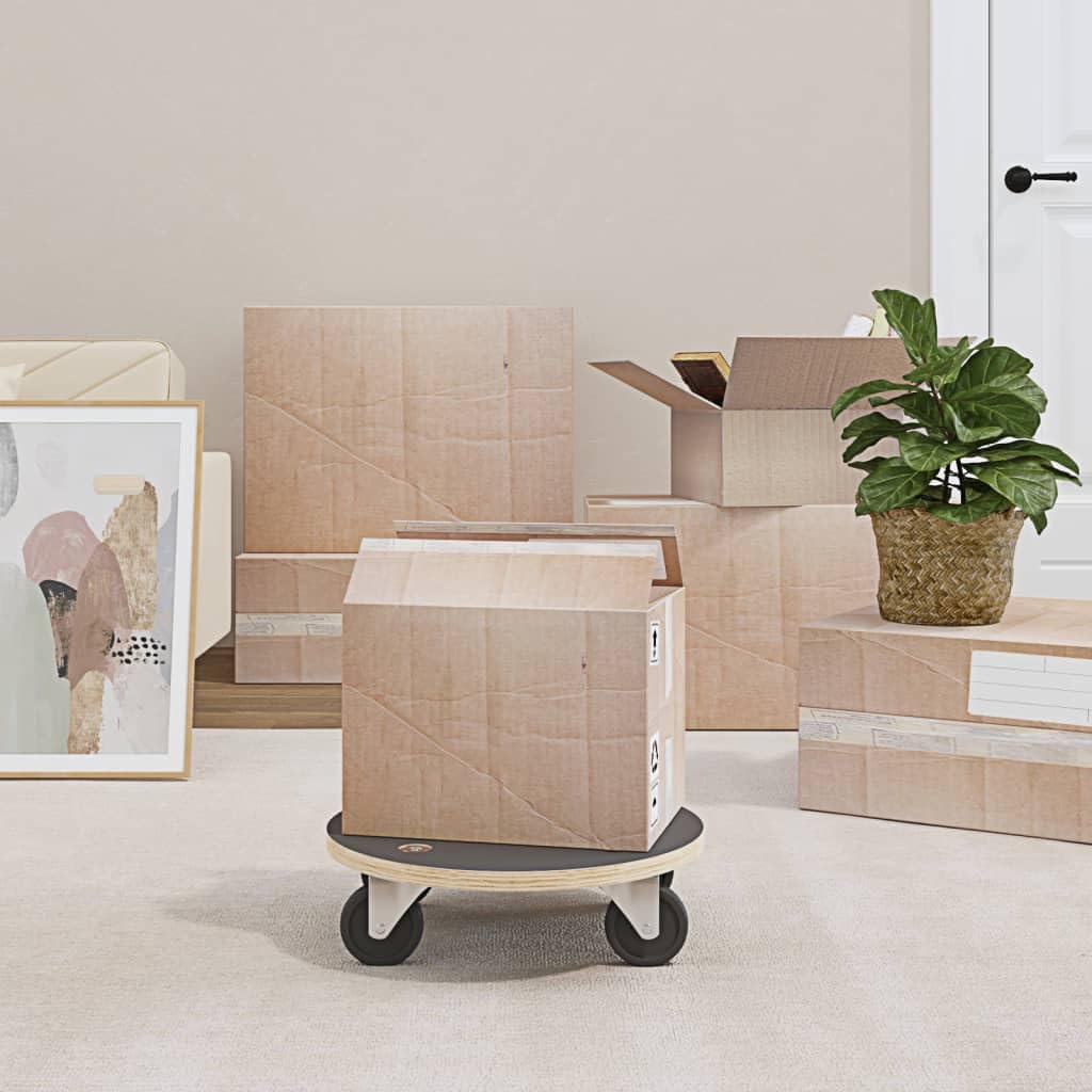 vidaXL Soportes con Ruedas 2 uds Redondos Ø38x11,5 cm