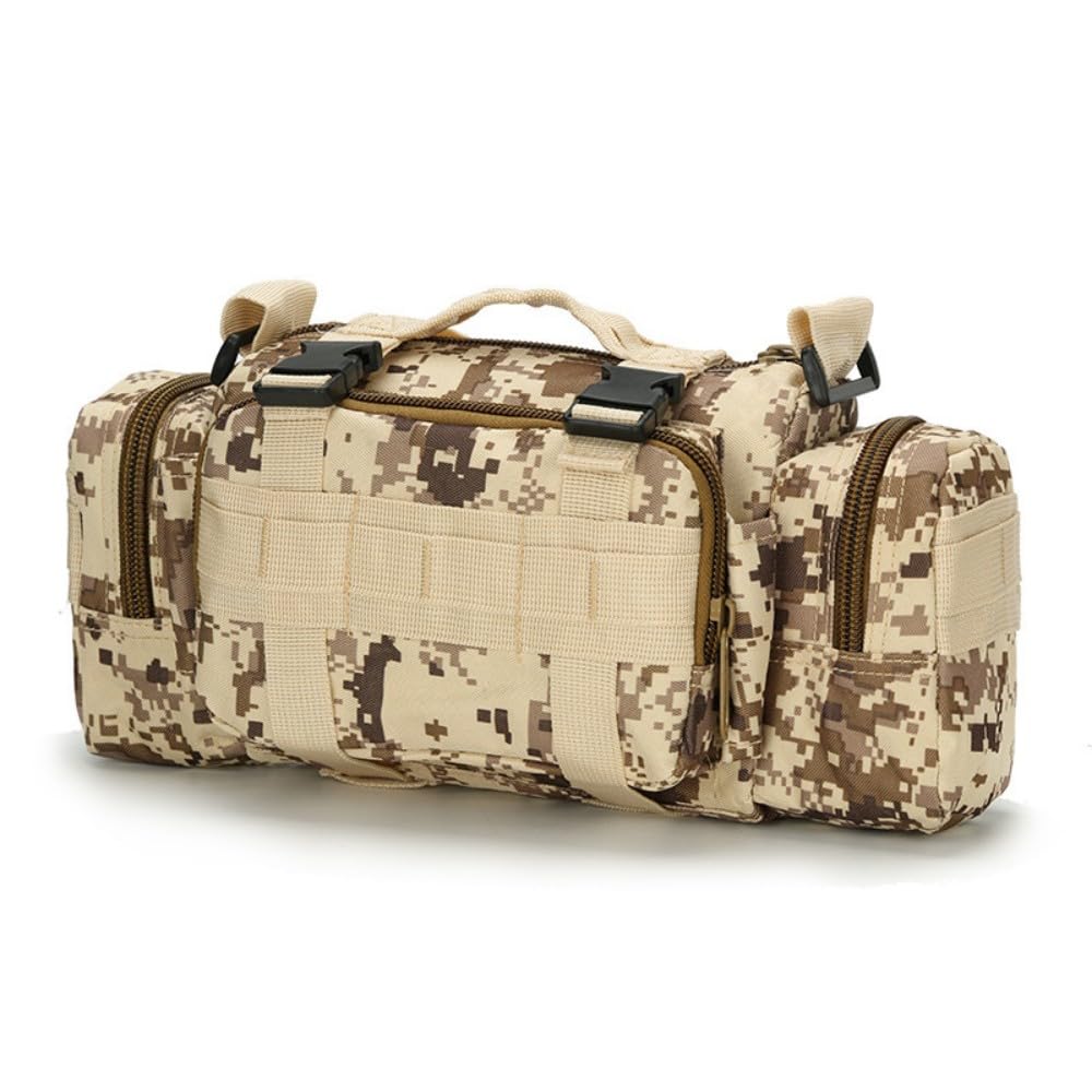 ACEXIER Taktische Gürteltasche Militär Sturm Hüfttasche Hüftgurt MOLLE Sling Armee Umhängetasche Kamera Lenker Range Taschen (Desert digital)