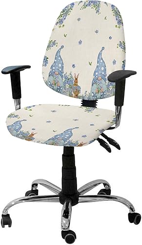 Funda elástica para silla de oficina con diseño de flamenco de verano, funda de asiento para silla de computadora, fundas para respaldo, plantas