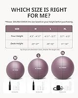 Vista 8 de Trideer Pelota de Ejercicio de Yoga, Silla de Oficina y Bola de Equilibrio, Bola de Estabilidad para Pilates, Terapia Física, Entrenamiento