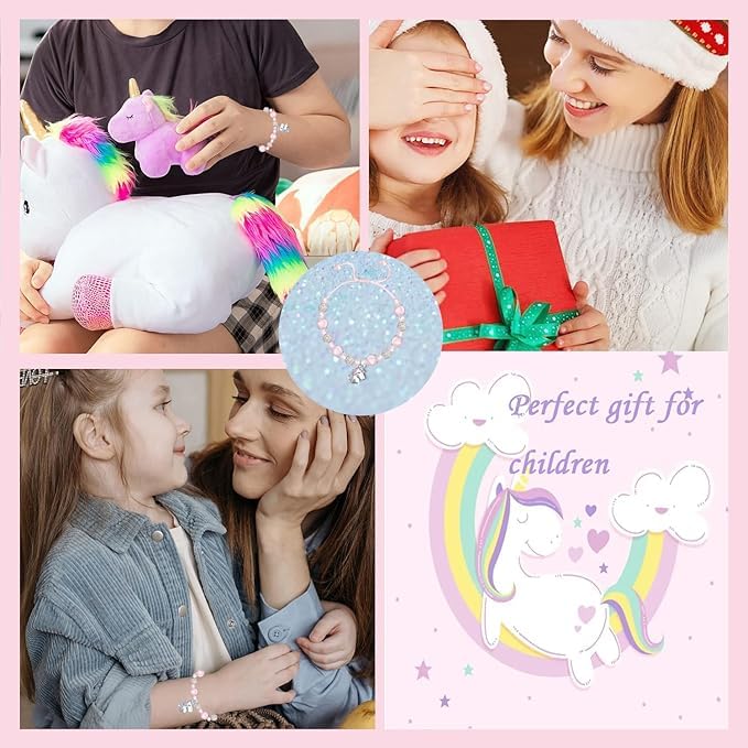 M&Ostyle Magical Unicorn Bracelet for Girls,Pink Bracelet Unicorn Jewelry Gifts for Girls Daughter Granddaughter Niece Birthday Christmas3