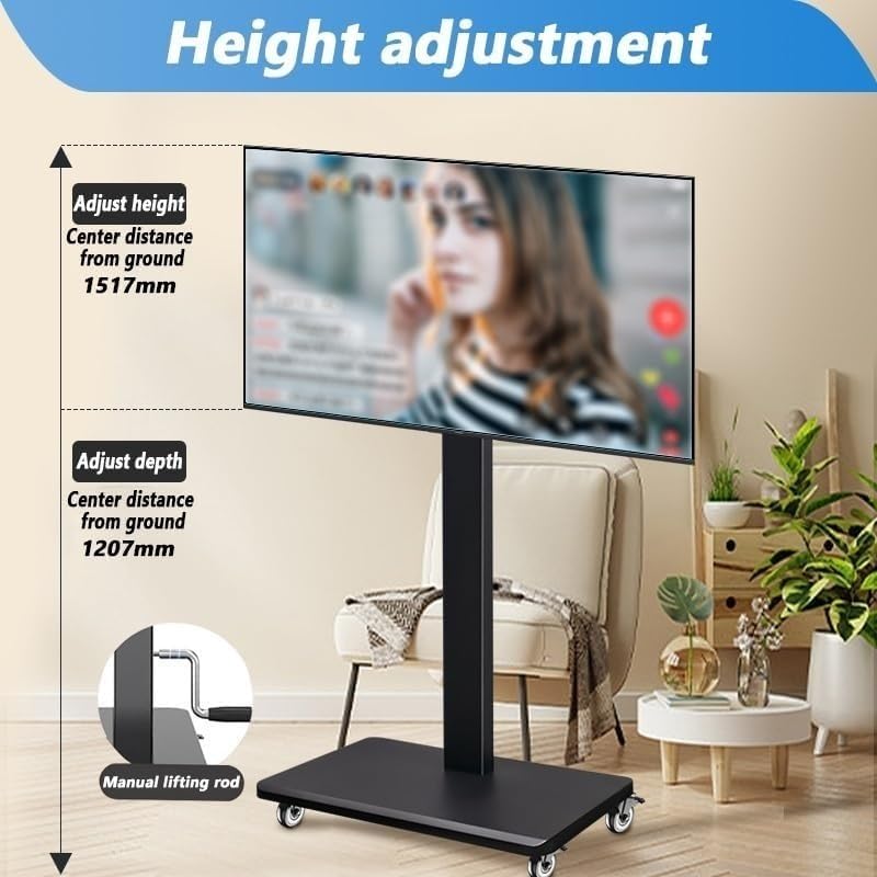 Soporte móvil para TV hasta 75 pulgadas y 80 kg miniatura 3