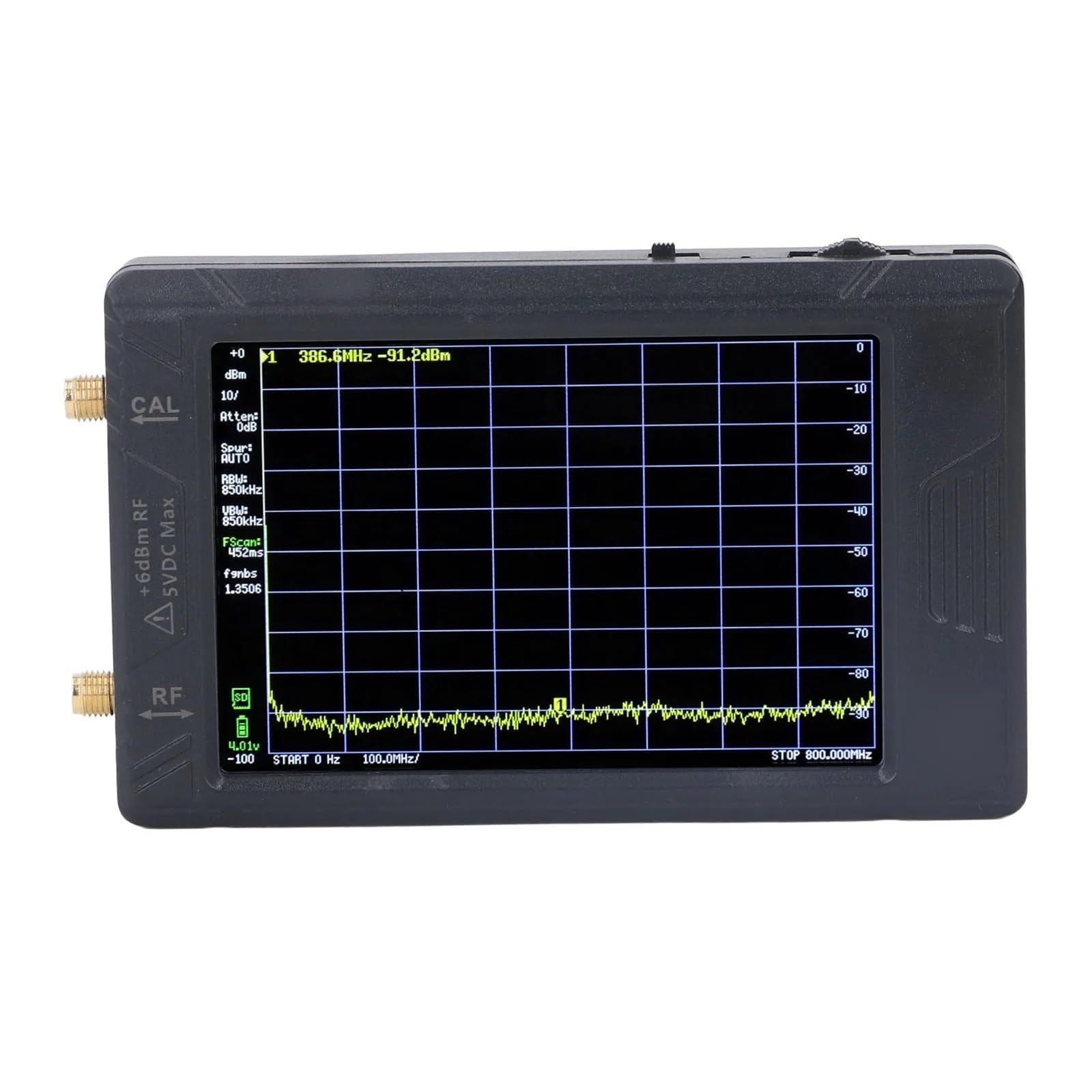 Analizador de Red, Analizador de Espectro portátil con Pantalla de 4 Pulgadas y resolución conmutable de 100 KHz a 5,3 GHz. Herramienta de Prueba eléctrica.