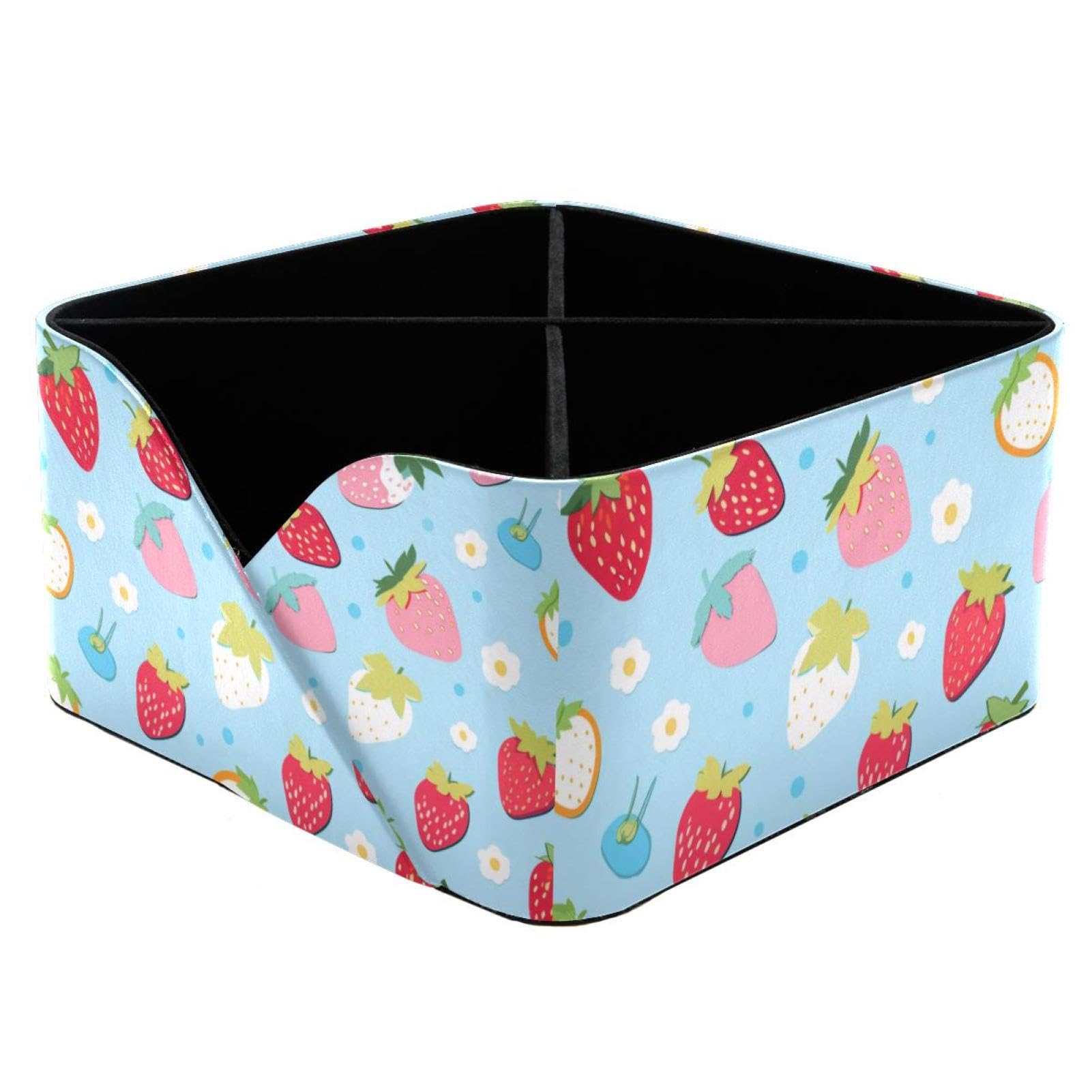 Organiseur de bureau pour papeterie au motif fruits bleus idéal pour la chambre