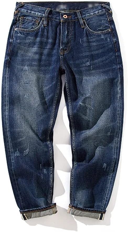 Jeans Men's Stretch Cotton Loose Casual Street Hole