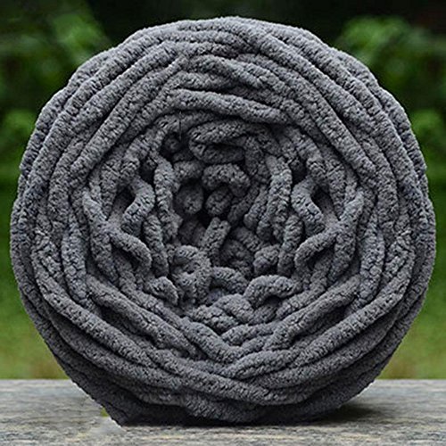 Bluelans® Soft Chunky Yarn Knitting Wool 100g, Available in 17 Colours (Dark Grey)