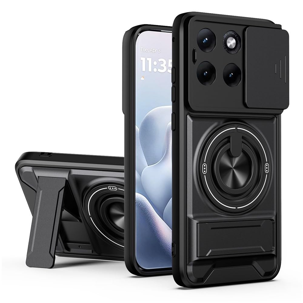 Coko Heavy Duty Ring Back Case Cover for Edge 70 Fusion - Kickstand, Camera Slider Protection with Magnetic Ring Rugged Bumper Hard Back Cover for Edge 70 Fusion-picture-25
