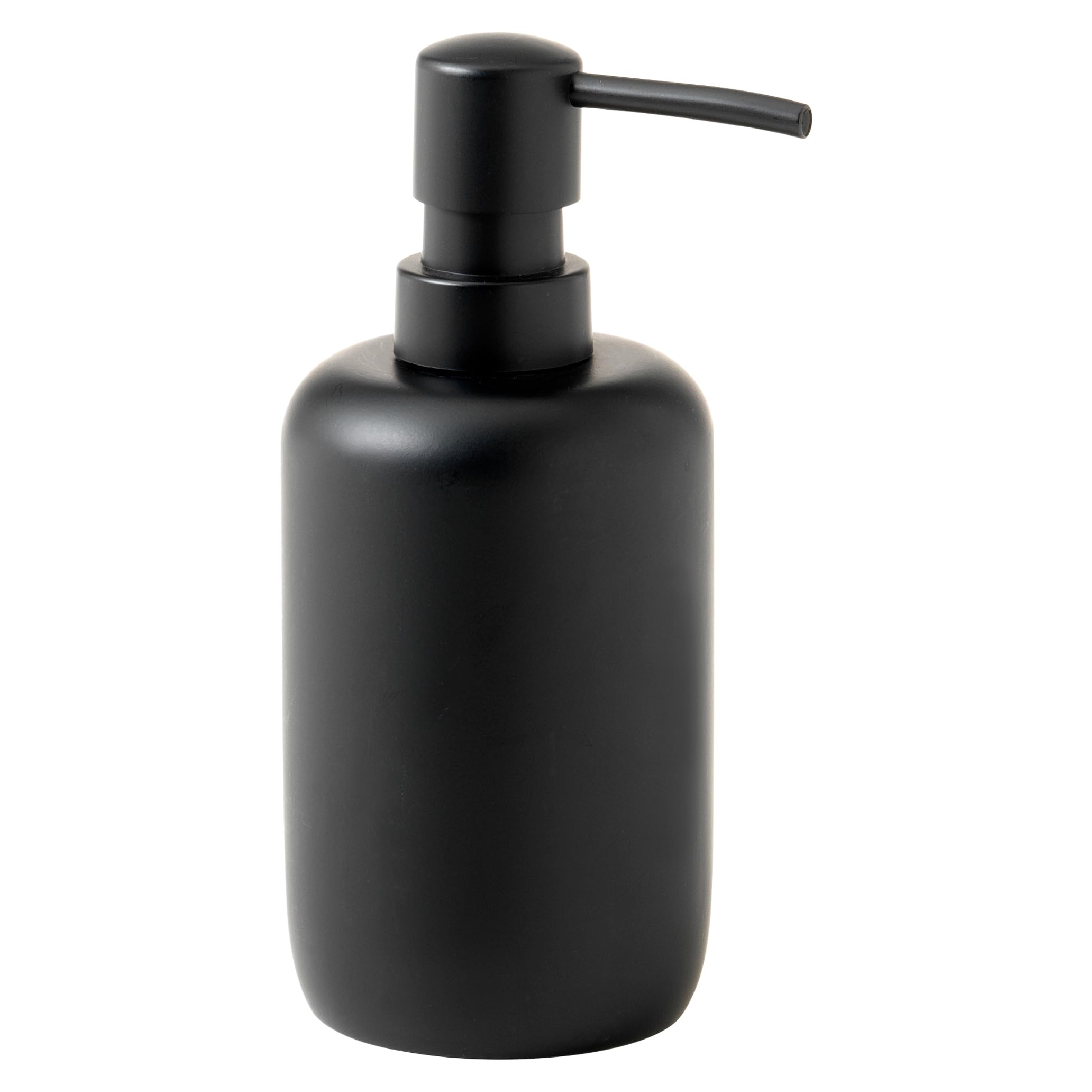 Gedy Brenda Dispensador de jabón, Resina, Negro Mate, 9,2 x 7 x 16,3, Capacidad de 350 ml