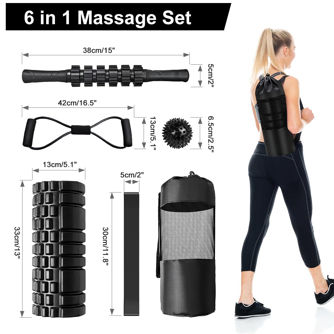 Rouleau De Massage En Mousse - 23x23x5 Cm - Rose, Matériel PP+EVA - Pour Auto-massage Muscles, Fitness, Récupération