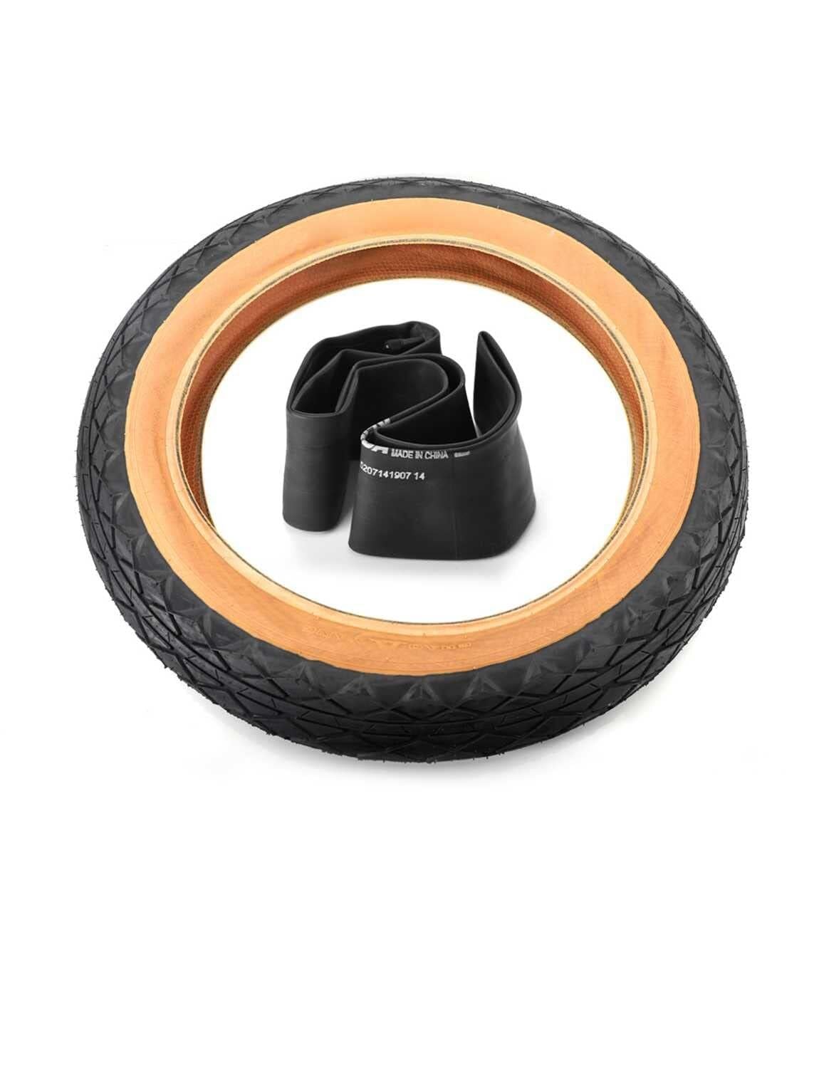 20x4 Gruba opona | 20X4,0 cala E-BIKE Rower Gruba opona Brązowa wstążka 20x4,0 | 60TPI 20PSI 140KPA 1 sztuka(Tire and tube set)