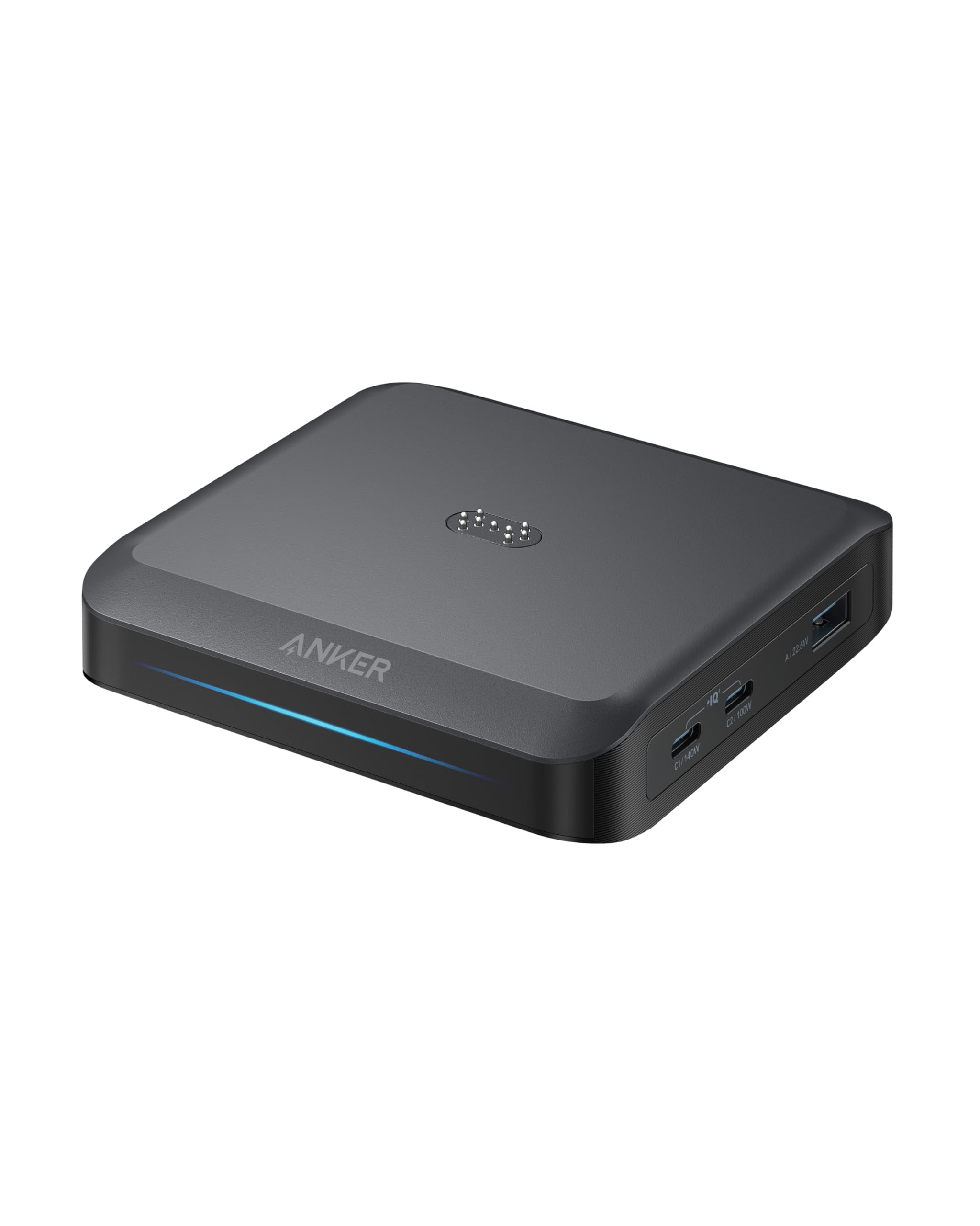 Anker Base de Carga 150 W máx., 3 Puertos para Anker Prime | Carga rápida, compatible con MacBook Pro Air, DELL, iPhone 17/16/15 y Samsung. Powerbank no incluido
