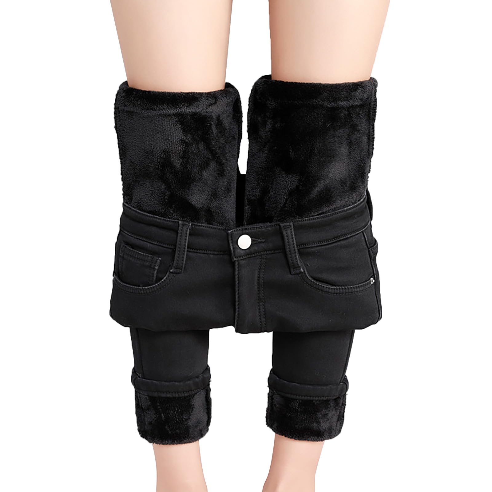 Pantalon de sport d'hiver épais pour femme - Pantalon chaud et décontracté - Grande taille