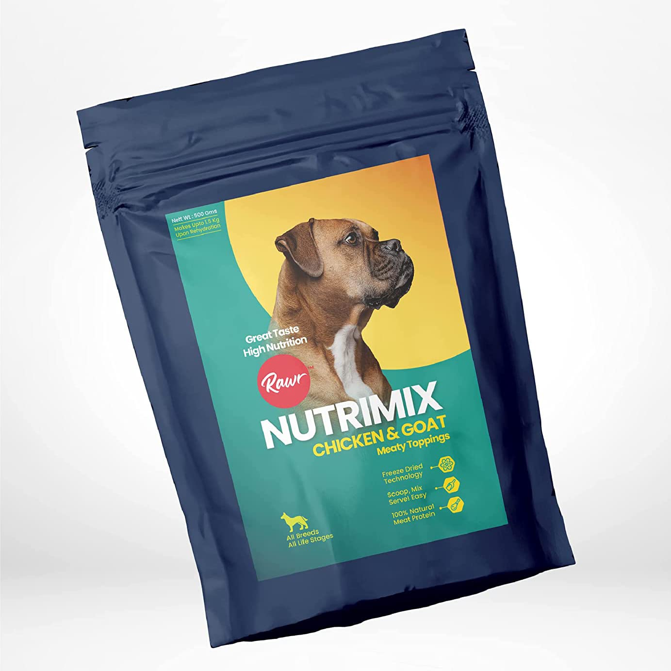 Rawr4Dogs | Nutrimix - Natural Meat Toppings | Freeze Dried | Chicken + Goat Flavor | Makes Your Pet Doggys Meal Tasty and Healthy | for Adults and Puppy Dog | All Breeds - 500 Grams (B0B6WPH4Z6) Amazon Price History, Amazon Price Tracker