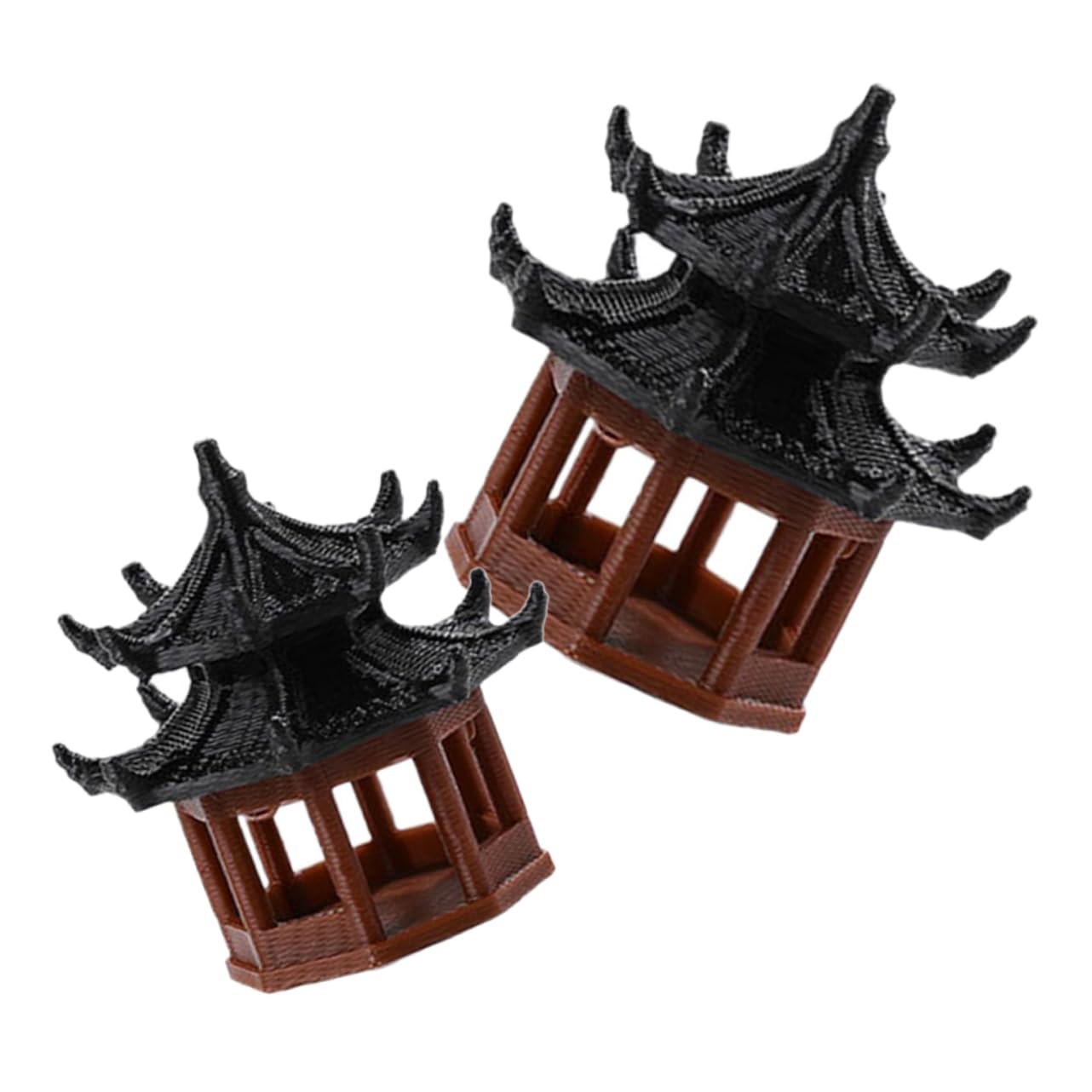 4 Set Padiglione Roccioso Mini Gazebo da Giardino Ornamentale Acquario Castello Decorativo Scenario A Forma di Acquario per Ornamenti Statua Decorazione 4 Pezzi*4