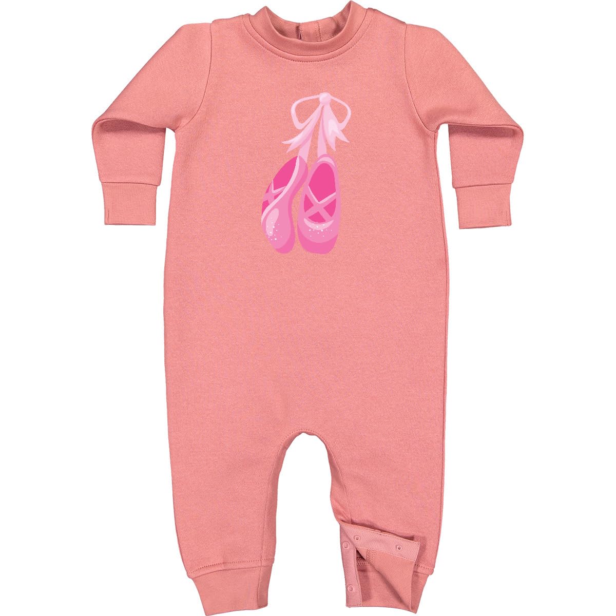 inktastic Ballet Shoes, Ballet Slippers, Ballet Dance, Pink Baby Fleece Romper 6 Months Mauve 35a4c