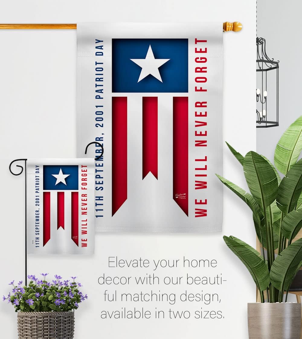 9/11 Day Garden Flag Patriot World Planet Peace Environment Awareness United State American House Decoration Banner Small Yard Gift Double-Sided, Made in USA