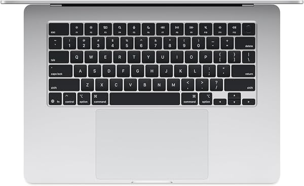 Apple 2025 MacBook Air 15-inch Laptop with M4 chip: Built for Apple Intelligence, 16GB Unified Memory, 256GB SSD Storage, Touch ID; Silver - English Keyboard - 2