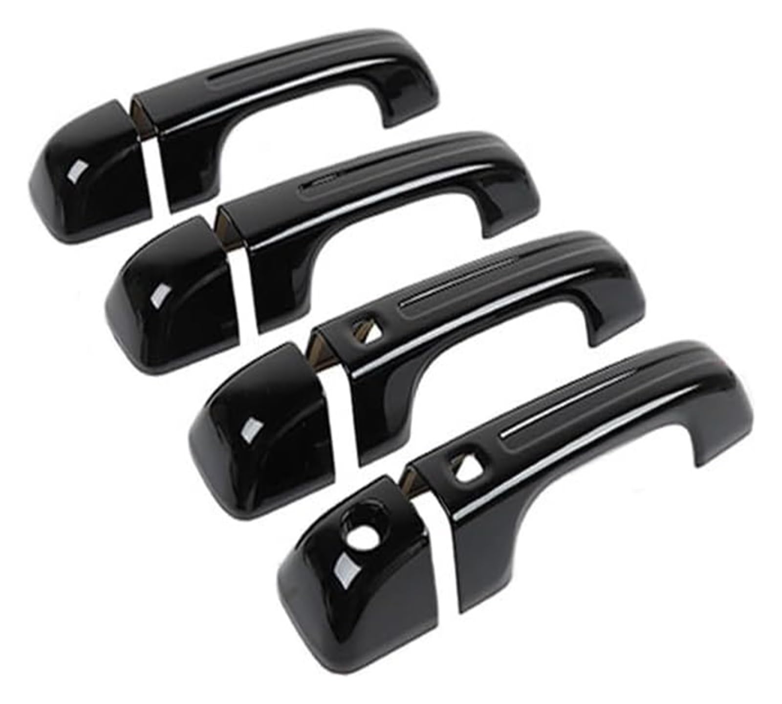 QWQTHGS Car Exterior Door Handle Cap for Dodge for RAM 1500 2018-2021 Door Handle Decoration Cover Car Exterior Protection Shell(Black)