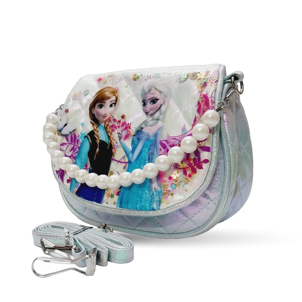 Fashion Street FS Girls Kids Handbag, Princess Handbag, Unicorn Stylish Purse, Cinderella Aurora And Snow White Sling Bag, Princess Cinderella, Elsa And Anna Sling Bag, Frozen Elsa Handbag (Elsa1) (B0CBZJPFV3) Amazon Price History, Amazon Price Tracker