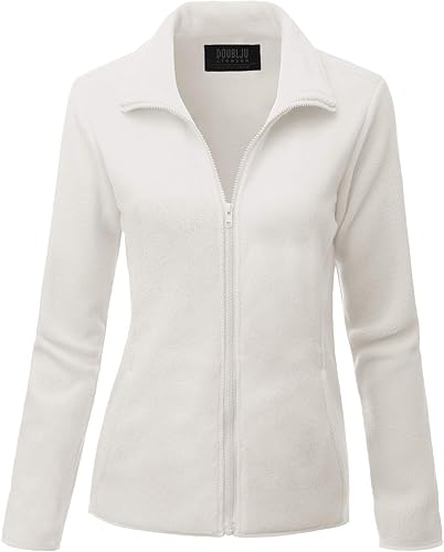 Chaqueta Doublju de forro polar, con cierre zipper completo y bolsillos, disponible en tallas grandes, para mujer