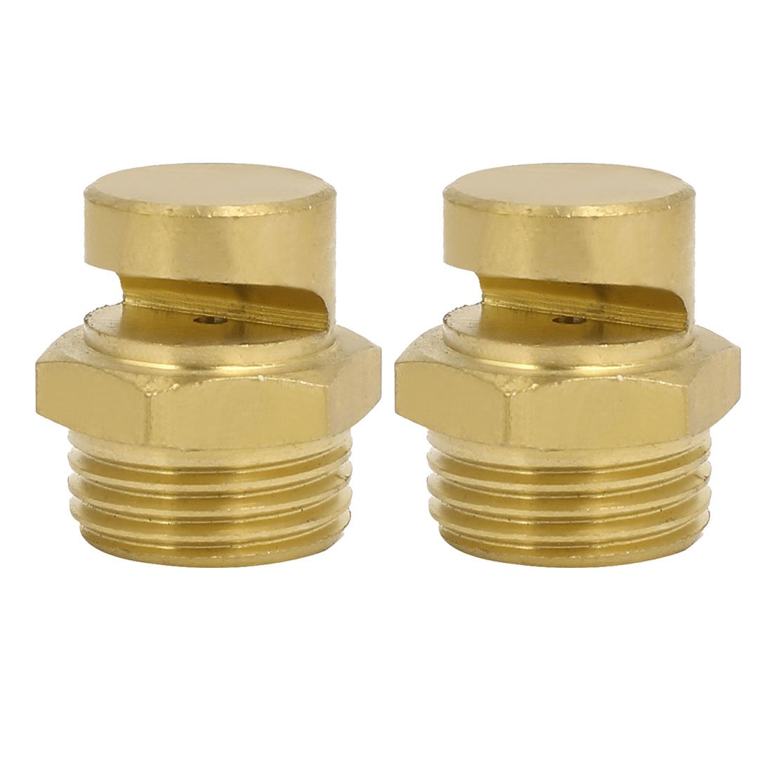 uxcell 1/2BSP Male Thread 170 Degree Angle Flat Fan Spray Tip Brass Tone 2pcs-image-9