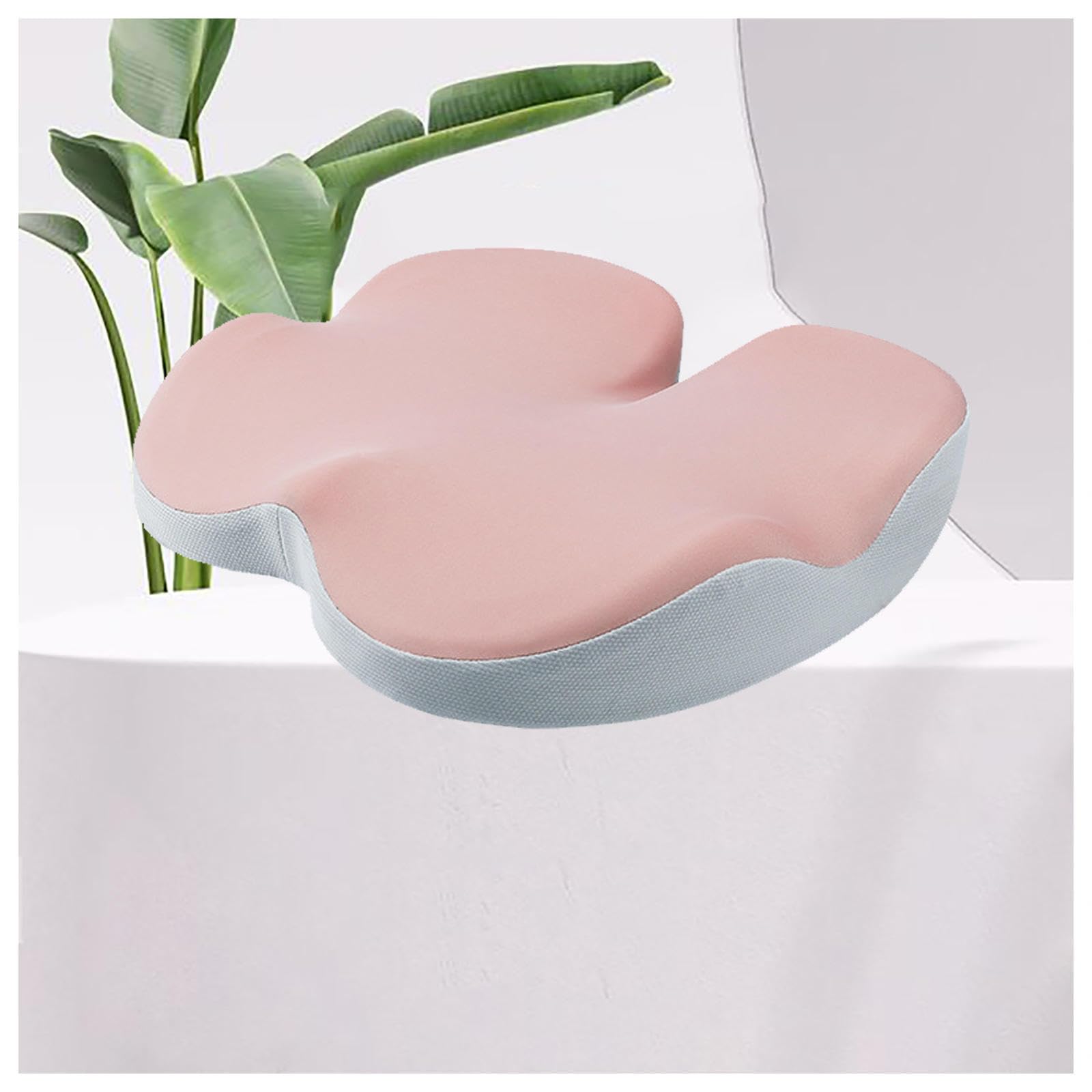 HAZARA Cojin Antiescaras Lavable Ergonómico Cojin para Silla De Oficina para Espalda,Alivio del Dolor De Coxis,B-Pink