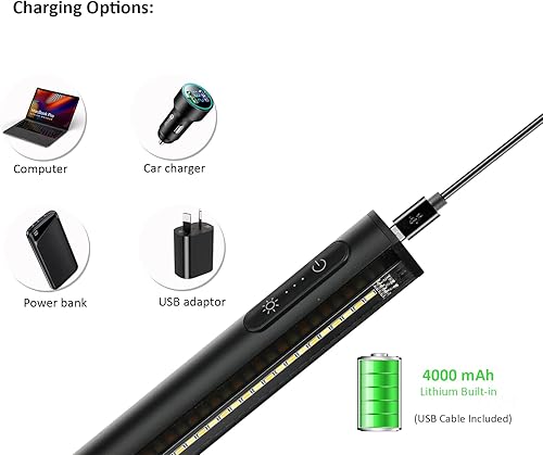 Miniatura 5 de VIGMOJ Luz para Cuadros Recargable Operada por Batería, 19.7" Luz Inalámbrica para Pinturas con Control Remoto, Lámpara de Exhibición de Arte de