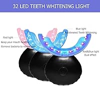 Vista 5 de Luz de blanqueamiento de dientes, 32 luces LED roja y azul, sistema inteligente de blanqueamiento de dientes, acelerador de luces LED azules con USB