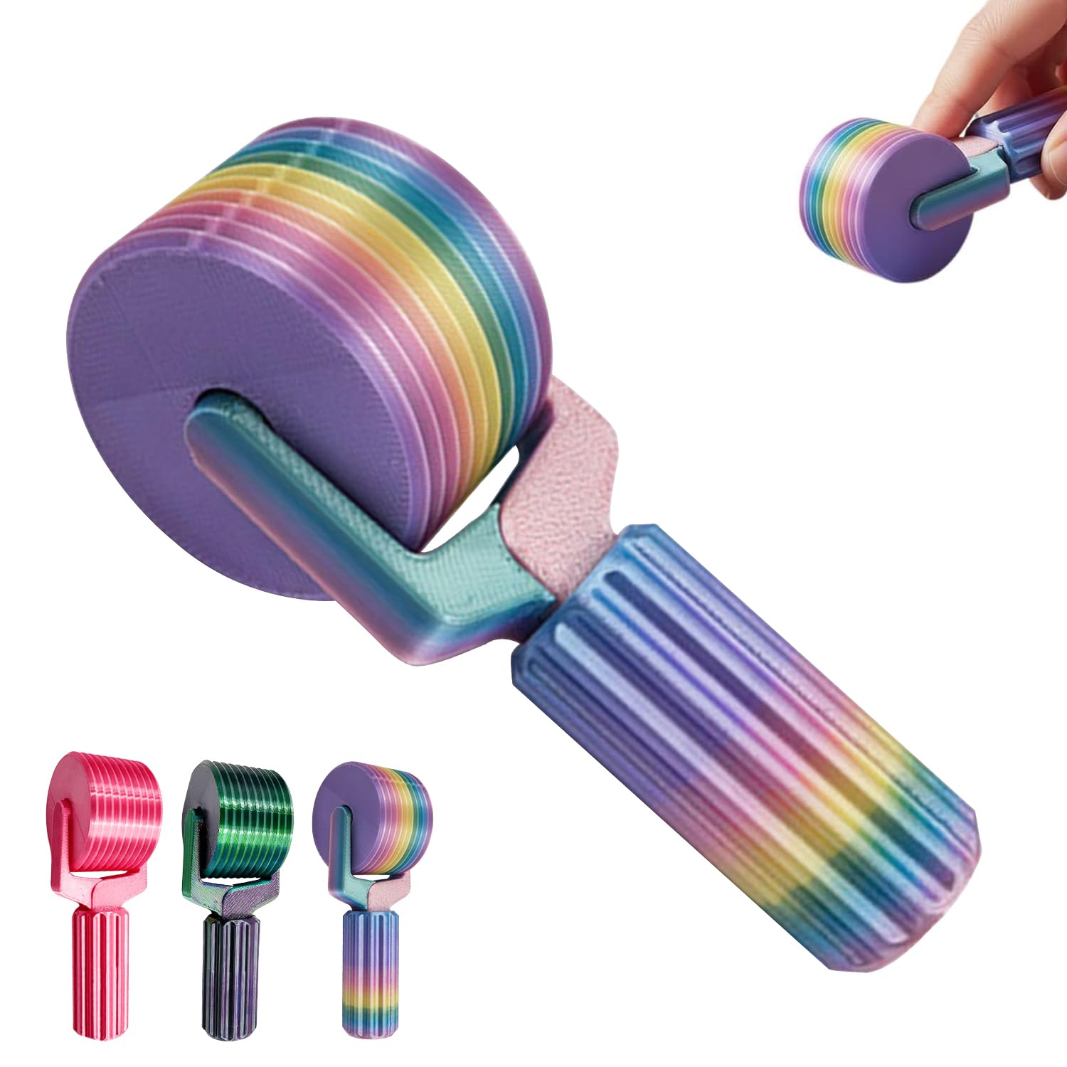 Diamond Art Roller - Diamond Painting Tools,Essential DIY Craft Tool for Rhinestone Embroidery,Easy-Grip Hand Roller, Detachable Diamond Painting Tools and Accessories (Rainbow Color)