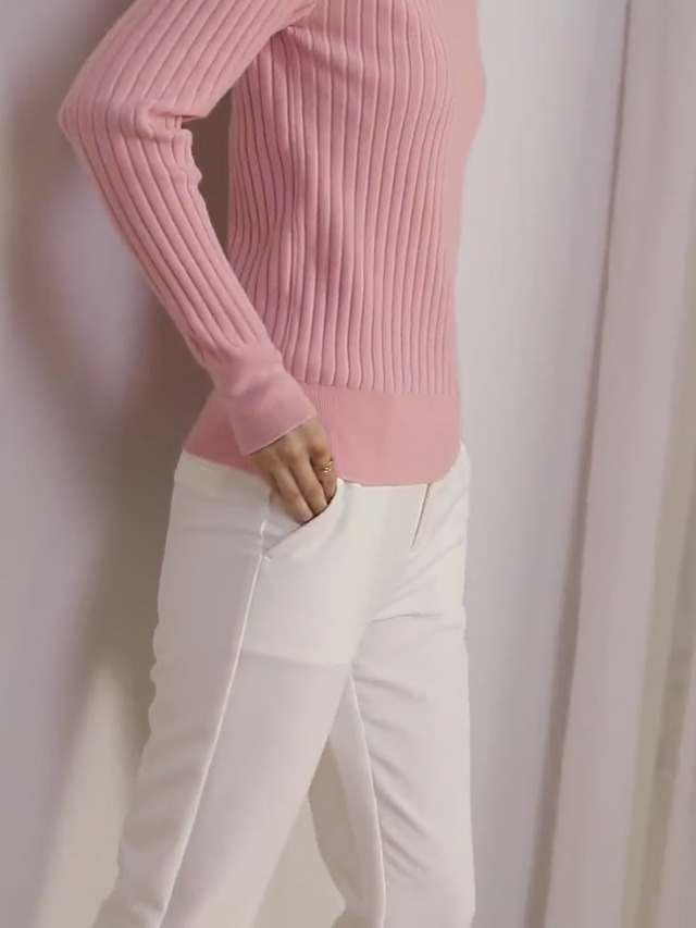 1148-Ribbed Knit Sweater Pullover Slim Fit Polo Shirts on Amazon Live