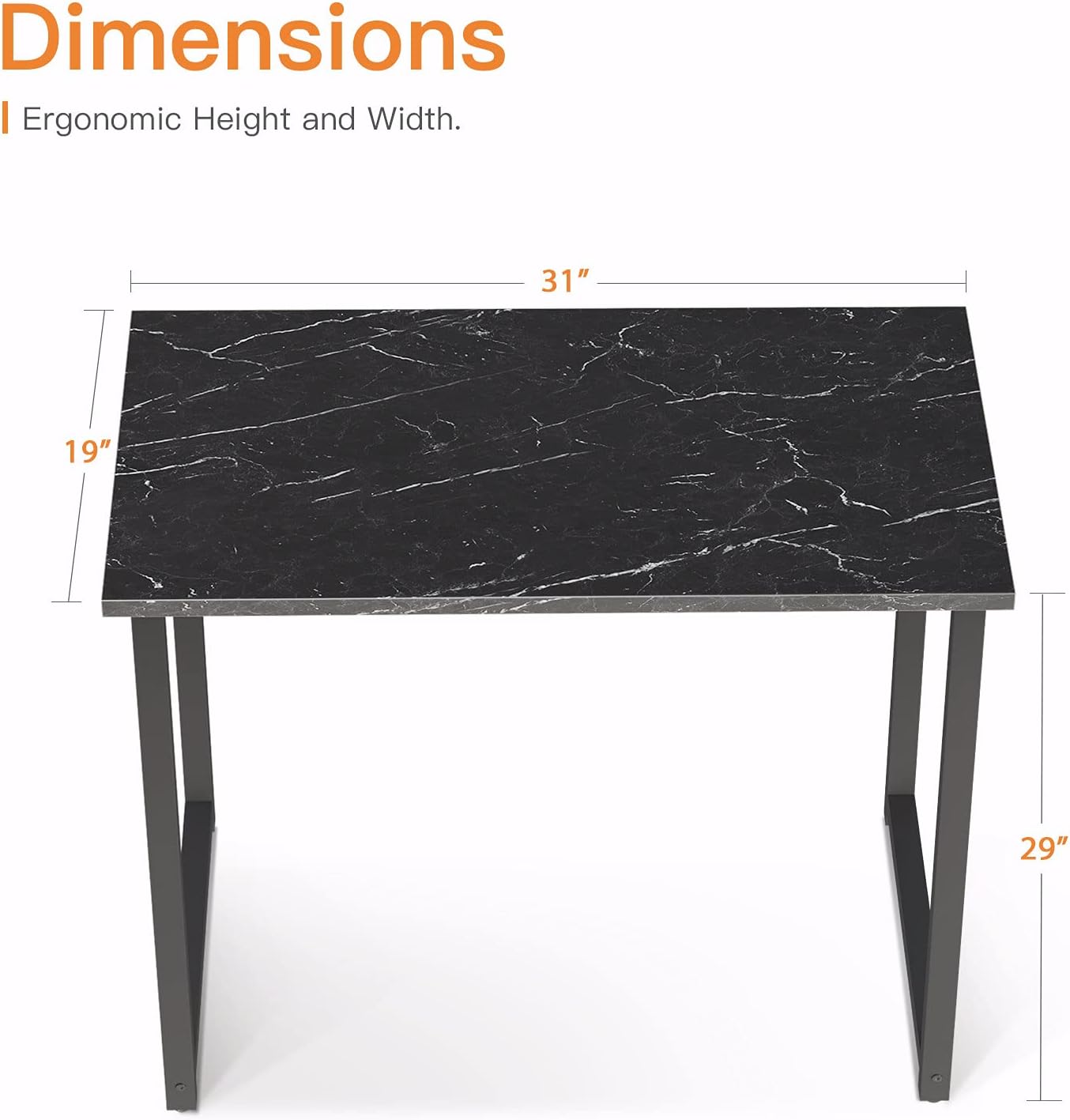 Revamp Your Workspace: Coleshome 31 Inch Black Marble Computer Desk Review