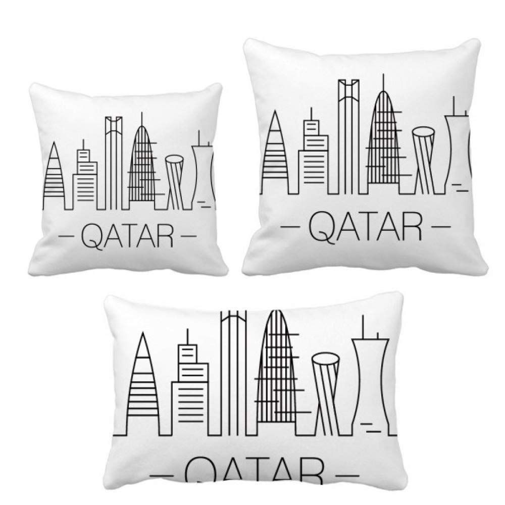 Coussin de canapé dessin du Qatar pour embellir votre salon