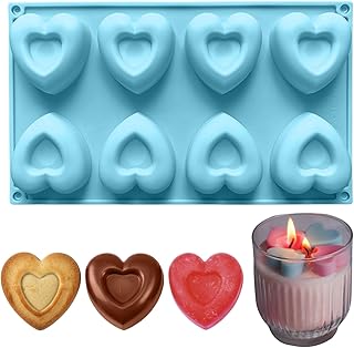 ハート型 シリコンモールド - 8連 シリコン ベーキングパン - お菓子型,バレンタインデー休日用ケーキデコレーションキャンディーメイキングパーティートリーツ樹脂アートクラフトキッチン向け