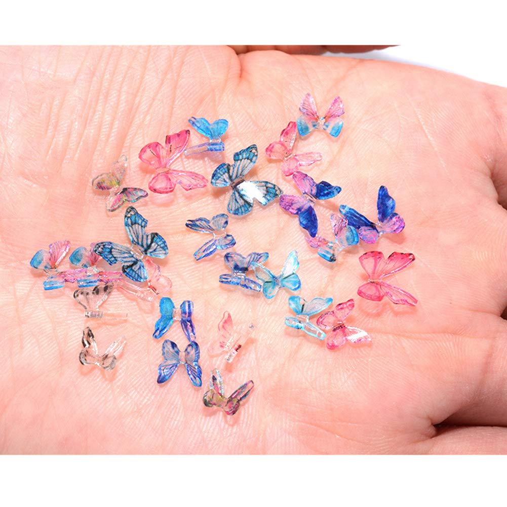 DIY 3D Schmetterlings-Aufkleber Für Nails – Bunte Metall-/Harz-Ornamente