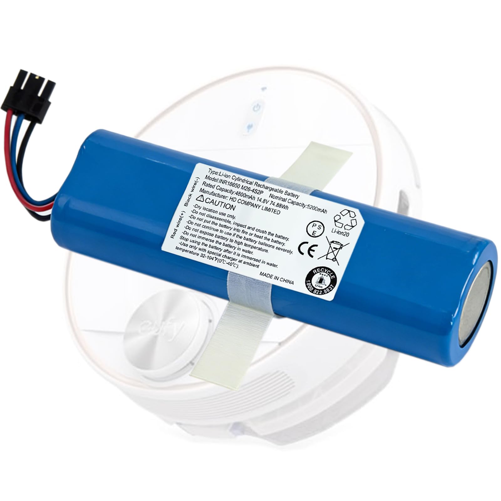 JAPBATTARY Nastima L70 交換用バッテリー For Eufy Robovac L70 Hybrid 14.4V 5800mAh リチウムイオン 360用S9 X90 X95に対応 ユーフィー用 ロボット掃除機バッテリー BMS保護回路付き 3時間以上連続稼働 PSE認証済互換品 純正品と同じ性能