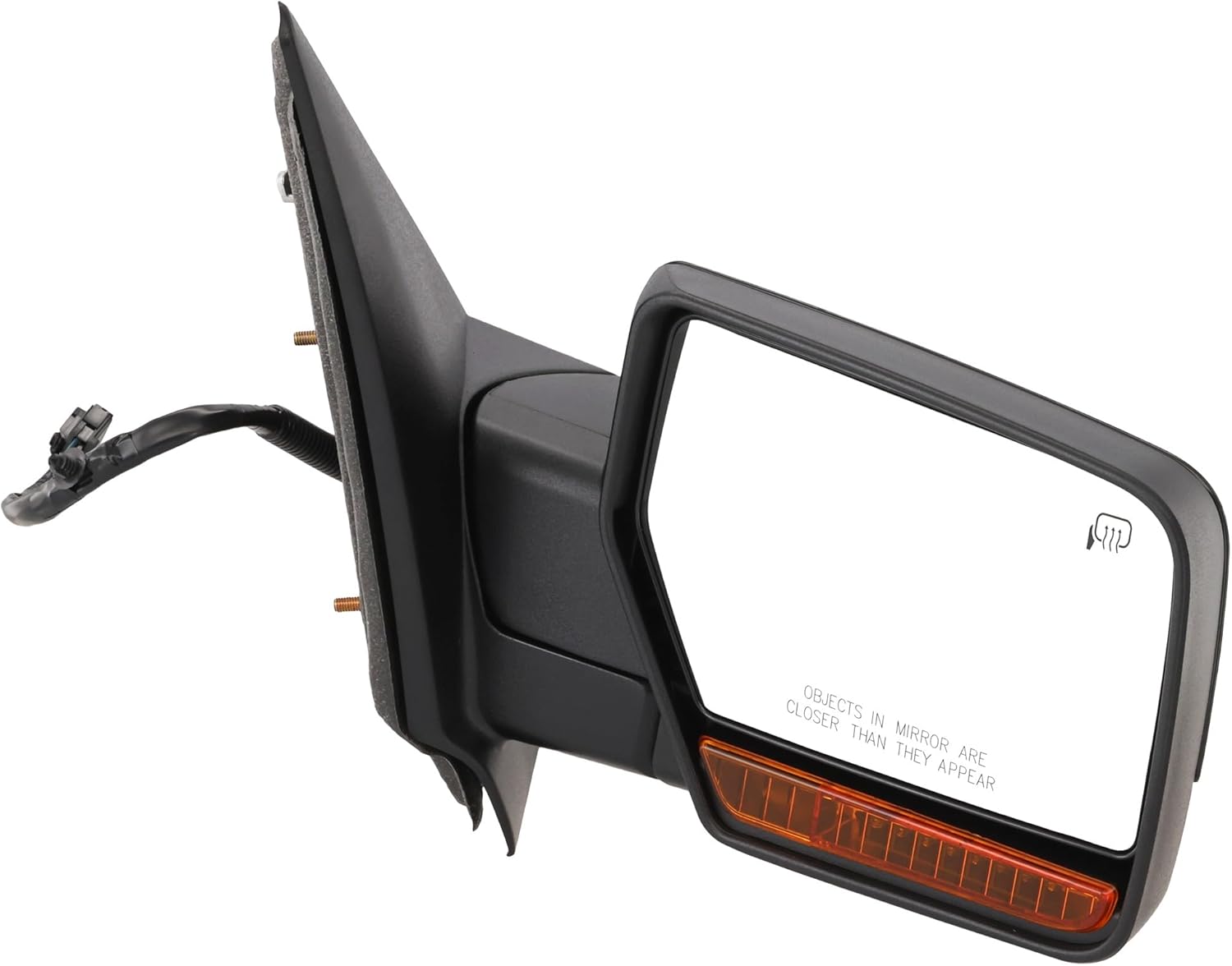 JC Whitney Passenger Side Power Heated Mirror for Ford Expedition 2007-2011 with Signal Light, Memory & Puddle Lamp Textured JFD142ER-S