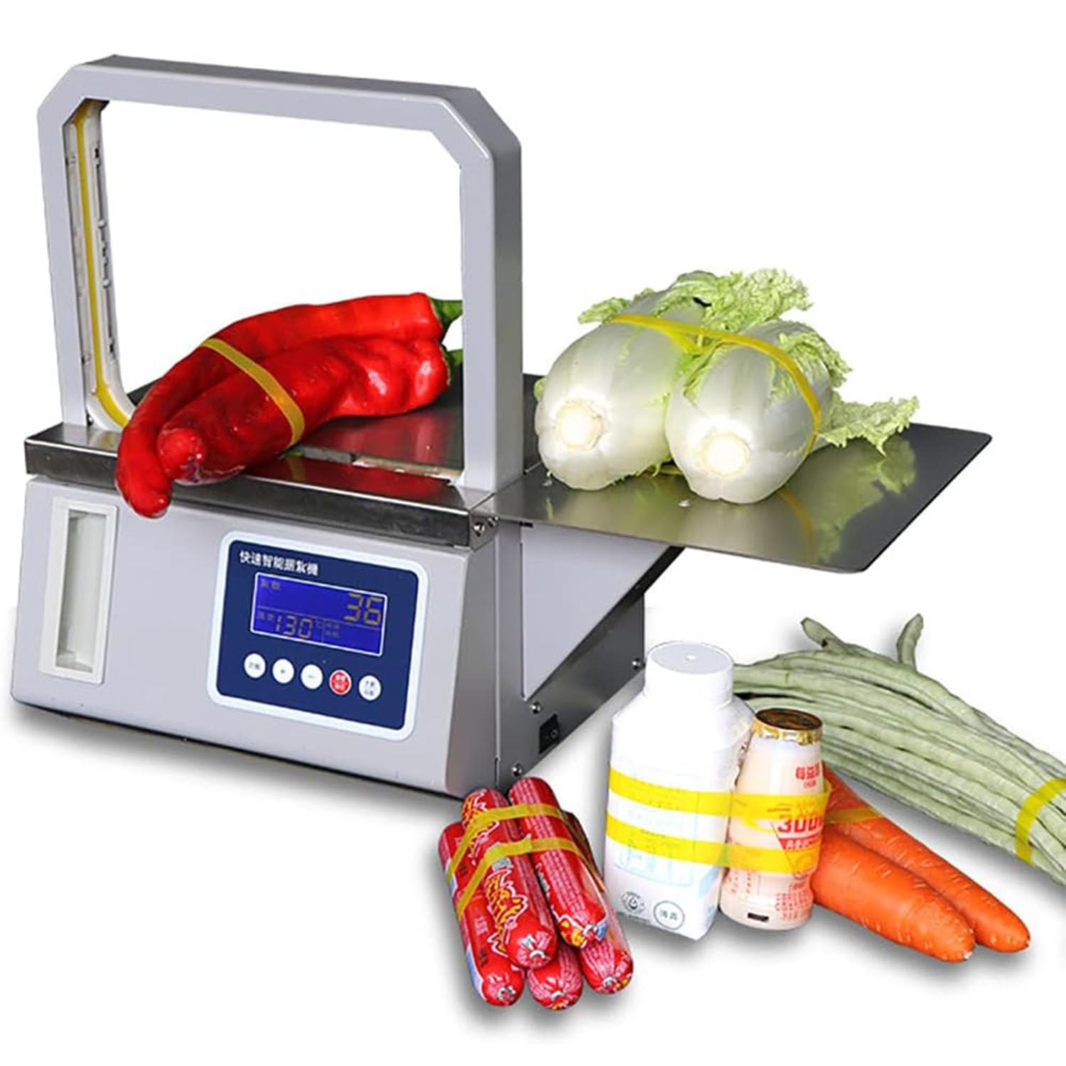 AYCDL Automatic Hot Melt Tape Strapping Machine High Efficiency Intelligent Supermarket Fresh Vegetable Tying Machine