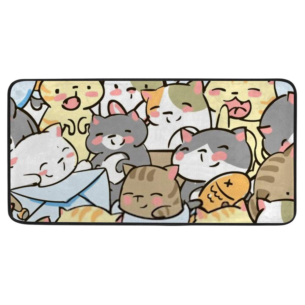Tapis de cuisine antidérapant chat pour cuisiner avec confort