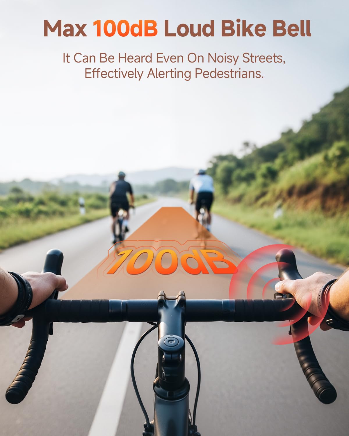 Timbre de bicicleta fuerte para manillar, timbre de bicicleta de cobre ajustable de doble tono para adultos con 100 dB fuerte, ajuste universal para bicicletas de carretera/bicicletas de